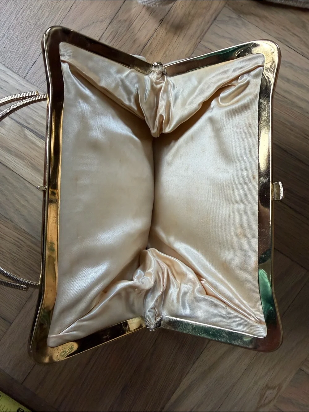 Elegant Gold Evening Top-Handle Bag